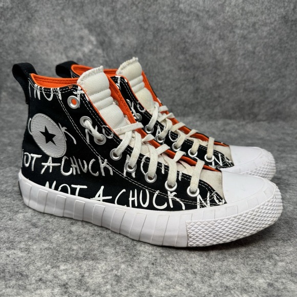 Converse Unt1tl3d‎ High Top NOT A CHUCK Mens Size 6.5 Black Graffiti 166502C - Picture 1 of 12